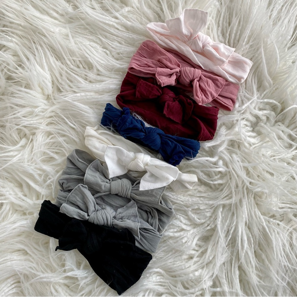Lot of 8 Baby Bling Headband Bows